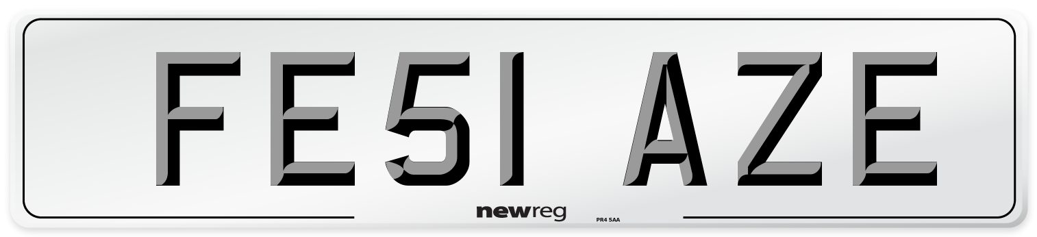 FE51 AZE Number Plate from New Reg
